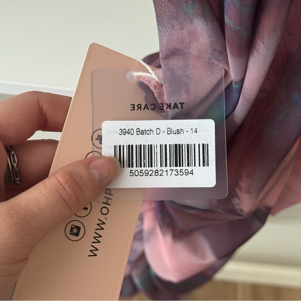 NWT OH POLLY x TAMMY HEMBROW Out Of This World Crossover Ruched Mesh Mini Dress - Picture 8 of 9